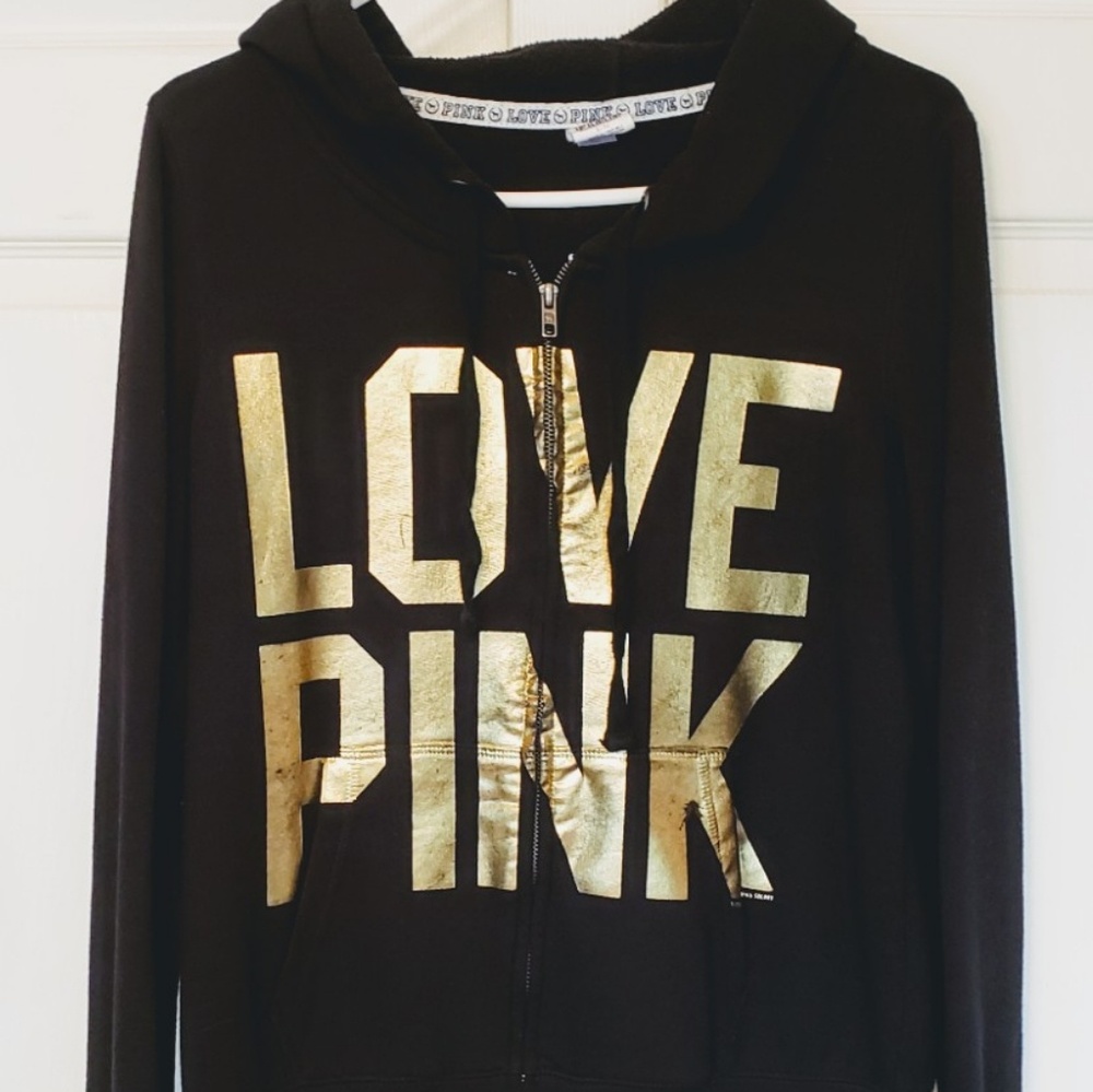 "Pink" zipper sweatshirt with hoodie